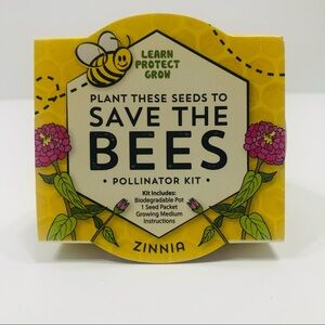 “Save the Bees” Pollinator Kit (Zinnia) NWT